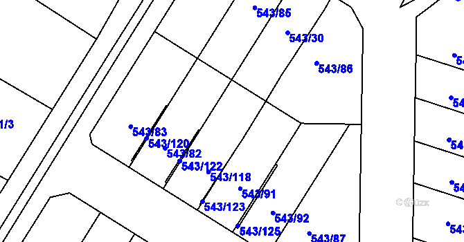 Parcela st. 543/34 v KÚ Petrovice u Karviné, Katastrální mapa