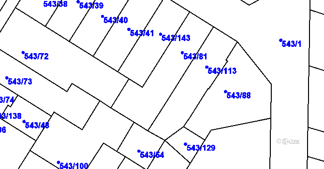 Parcela st. 543/43 v KÚ Petrovice u Karviné, Katastrální mapa
