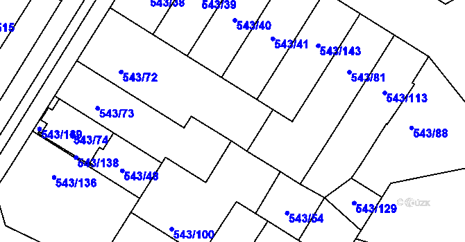 Parcela st. 543/53 v KÚ Petrovice u Karviné, Katastrální mapa
