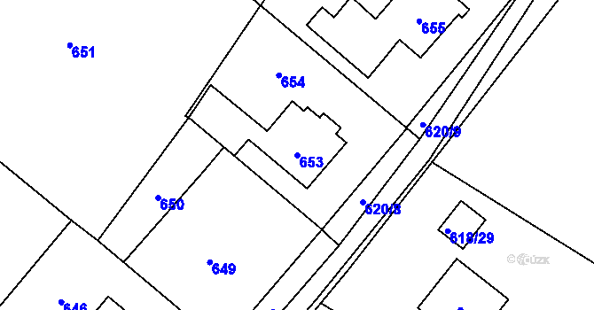 Parcela st. 653 v KÚ Petrovice u Karviné, Katastrální mapa