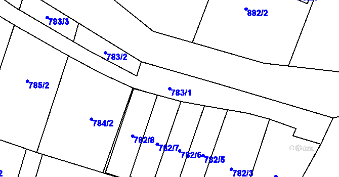 Parcela st. 783/1 v KÚ Petrovice u Karviné, Katastrální mapa