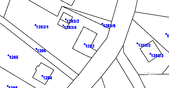 Parcela st. 1282 v KÚ Petrovice u Karviné, Katastrální mapa