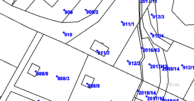 Parcela st. 911/2 v KÚ Petrovice u Karviné, Katastrální mapa