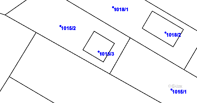 Parcela st. 1015/3 v KÚ Petrovice u Karviné, Katastrální mapa
