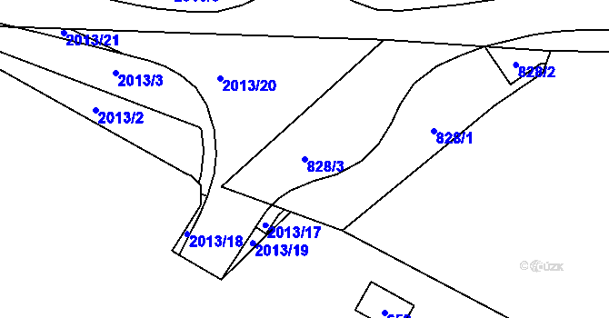Parcela st. 828/3 v KÚ Petrovice u Karviné, Katastrální mapa