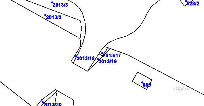 Parcela st. 2013/17 v KÚ Petrovice u Karviné, Katastrální mapa