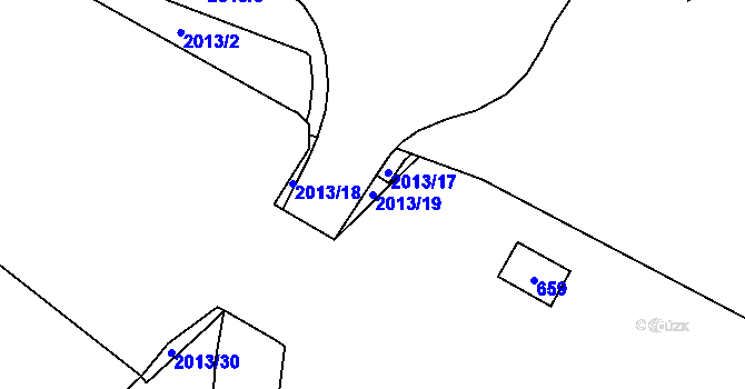 Parcela st. 2013/19 v KÚ Petrovice u Karviné, Katastrální mapa