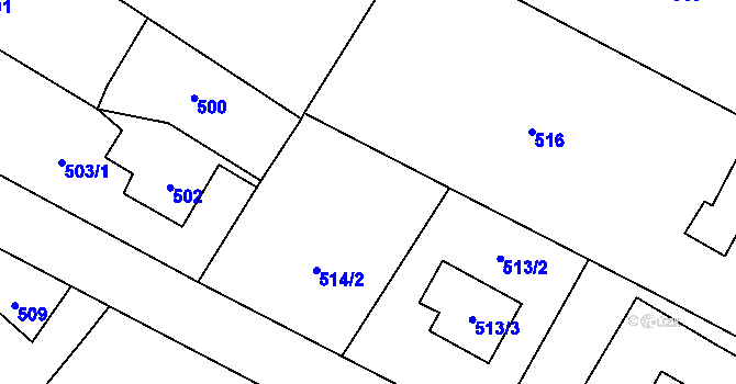 Parcela st. 514/1 v KÚ Petrovice u Karviné, Katastrální mapa