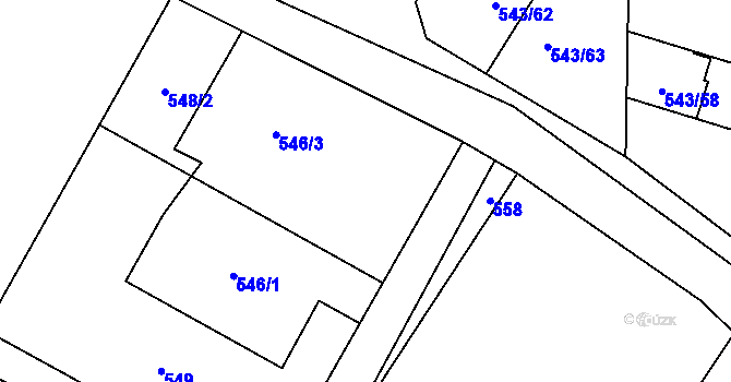 Parcela st. 546/2 v KÚ Petrovice u Karviné, Katastrální mapa