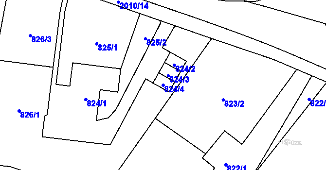 Parcela st. 824/4 v KÚ Petrovice u Karviné, Katastrální mapa