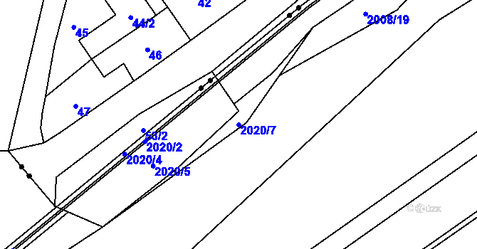 Parcela st. 2020/7 v KÚ Petrovice u Karviné, Katastrální mapa
