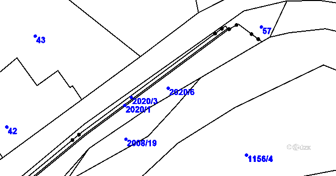 Parcela st. 2020/6 v KÚ Petrovice u Karviné, Katastrální mapa