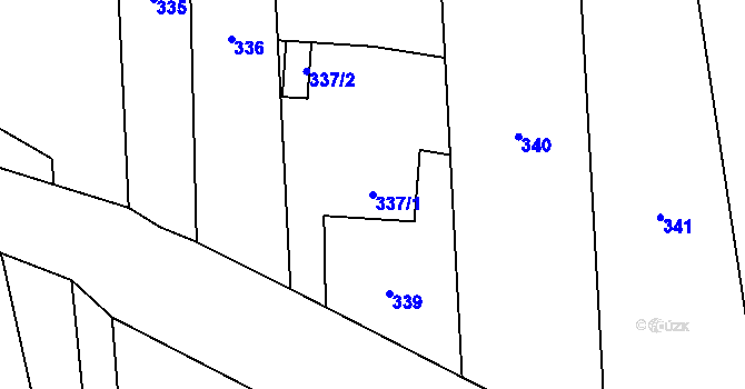 Parcela st. 337/1 v KÚ Závada nad Olší, Katastrální mapa