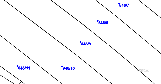 Parcela st. 846/9 v KÚ Závada nad Olší, Katastrální mapa