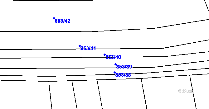 Parcela st. 853/40 v KÚ Závada nad Olší, Katastrální mapa