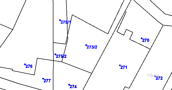 Parcela st. 273/2 v KÚ Závada nad Olší, Katastrální mapa