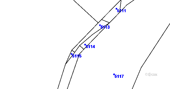 Parcela st. 5114 v KÚ Petrůvky, Katastrální mapa