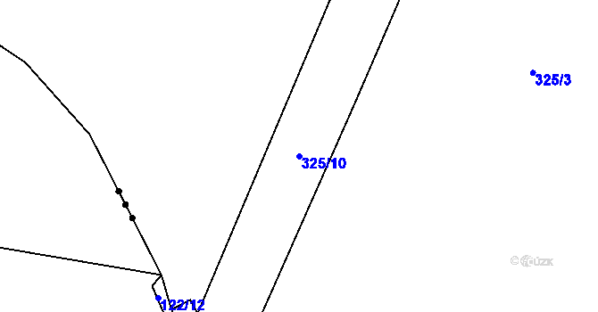 Parcela st. 325/10 v KÚ Radimovice u Velkých Popovic, Katastrální mapa
