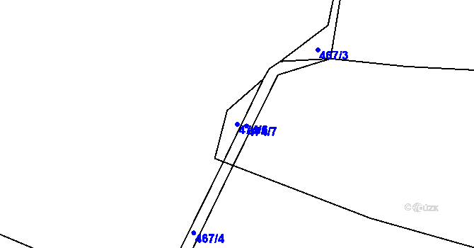 Parcela st. 474/6 v KÚ Mozolov, Katastrální mapa