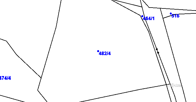 Parcela st. 482/4 v KÚ Mozolov, Katastrální mapa
