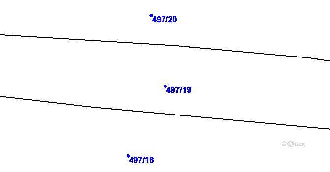 Parcela st. 497/19 v KÚ Mozolov, Katastrální mapa
