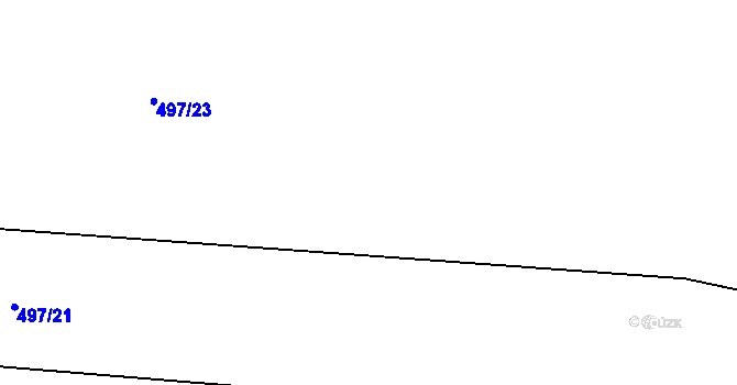 Parcela st. 497/22 v KÚ Mozolov, Katastrální mapa