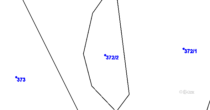 Parcela st. 372/2 v KÚ Mozolov, Katastrální mapa