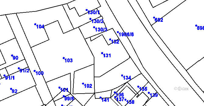 Parcela st. 131 v KÚ Petřkovice u Ostravy, Katastrální mapa