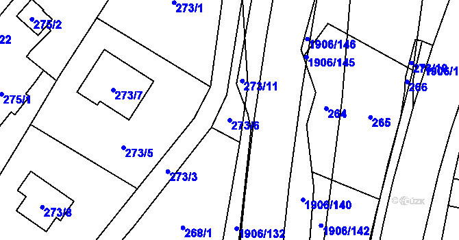 Parcela st. 273/6 v KÚ Petřkovice u Ostravy, Katastrální mapa