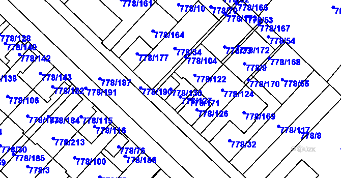 Parcela st. 778/130 v KÚ Petřkovice u Ostravy, Katastrální mapa