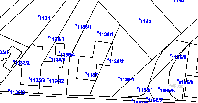 Parcela st. 1138/2 v KÚ Petřkovice u Ostravy, Katastrální mapa