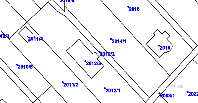 Parcela st. 2012/2 v KÚ Petřkovice u Ostravy, Katastrální mapa
