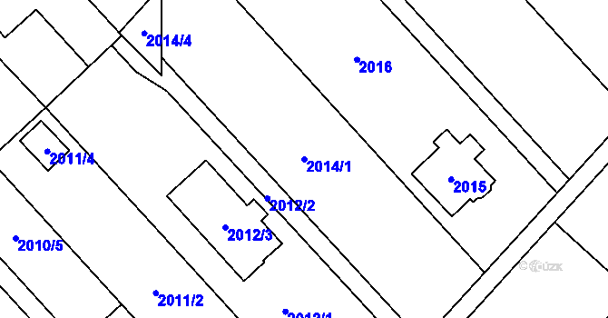 Parcela st. 2014/1 v KÚ Petřkovice u Ostravy, Katastrální mapa