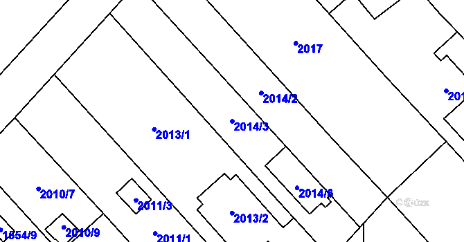 Parcela st. 2014/3 v KÚ Petřkovice u Ostravy, Katastrální mapa