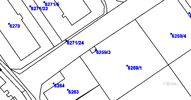 Parcela st. 6259/3 v KÚ Petřvald u Karviné, Katastrální mapa