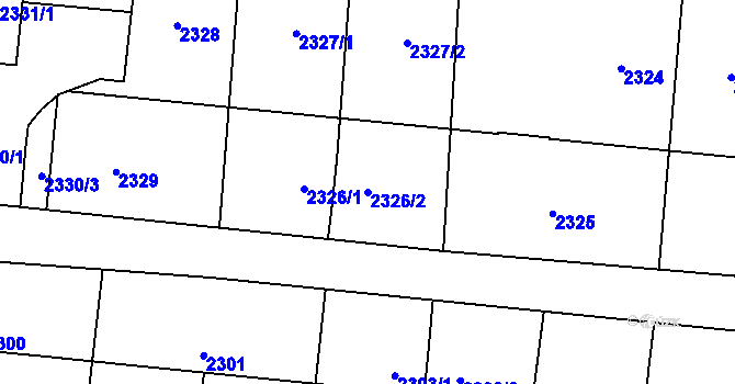 Parcela st. 2326/2 v KÚ Petřvald u Karviné, Katastrální mapa