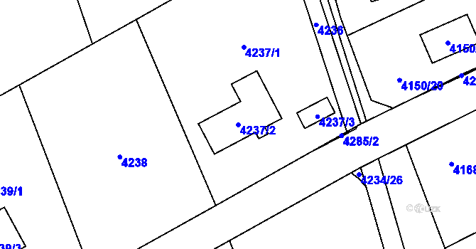 Parcela st. 4237/2 v KÚ Petřvald u Karviné, Katastrální mapa