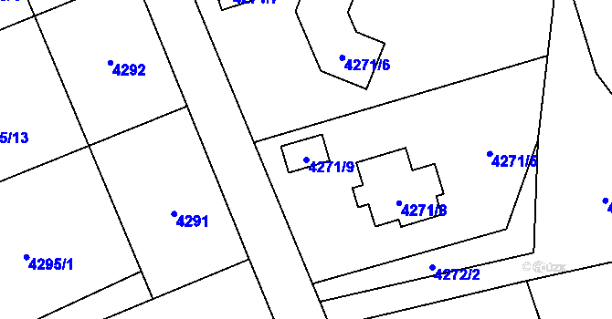 Parcela st. 4271/9 v KÚ Petřvald u Karviné, Katastrální mapa
