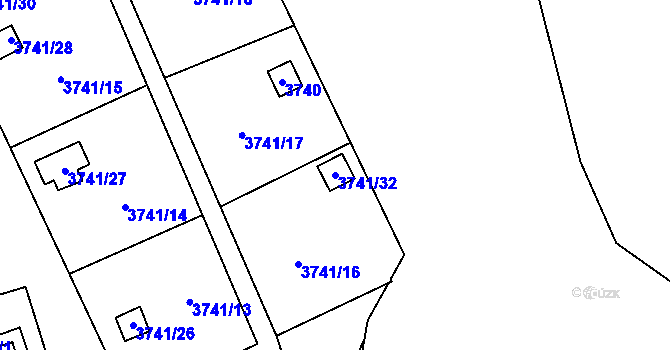 Parcela st. 3741/32 v KÚ Petřvald u Karviné, Katastrální mapa