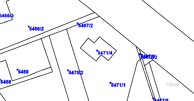 Parcela st. 5471/4 v KÚ Petřvald u Karviné, Katastrální mapa