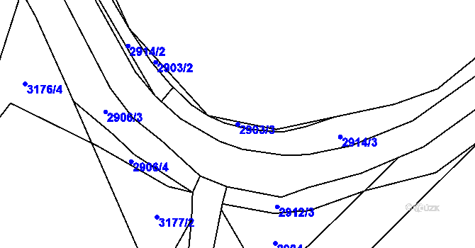 Parcela st. 2903/3 v KÚ Petřvald u Karviné, Katastrální mapa