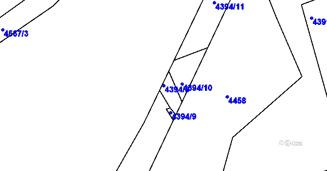 Parcela st. 4394/8 v KÚ Petřvald u Karviné, Katastrální mapa