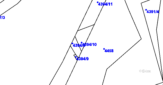 Parcela st. 4394/10 v KÚ Petřvald u Karviné, Katastrální mapa