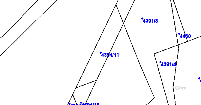 Parcela st. 4394/11 v KÚ Petřvald u Karviné, Katastrální mapa