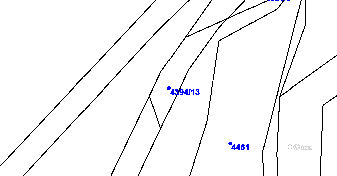 Parcela st. 4394/13 v KÚ Petřvald u Karviné, Katastrální mapa