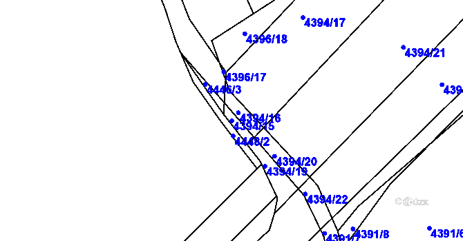 Parcela st. 4394/15 v KÚ Petřvald u Karviné, Katastrální mapa