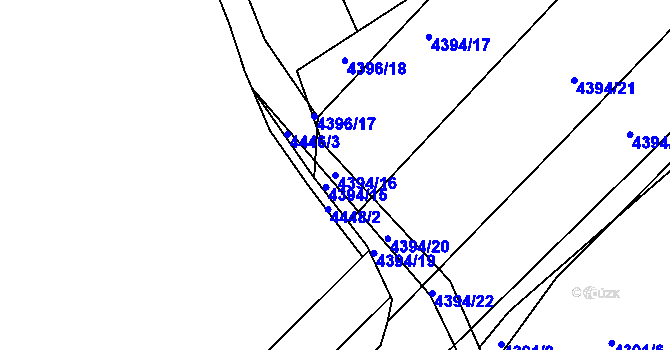 Parcela st. 4394/16 v KÚ Petřvald u Karviné, Katastrální mapa
