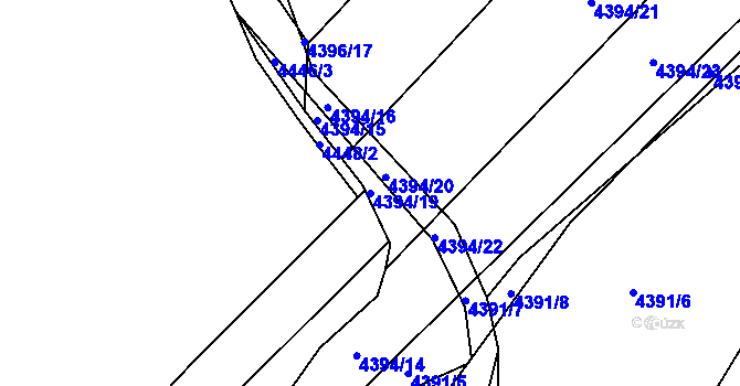 Parcela st. 4394/19 v KÚ Petřvald u Karviné, Katastrální mapa