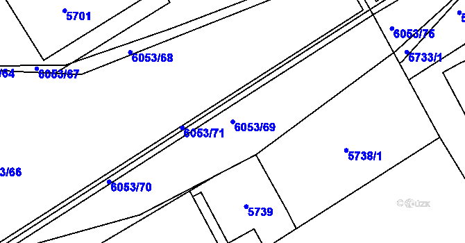 Parcela st. 6053/69 v KÚ Petřvald u Karviné, Katastrální mapa
