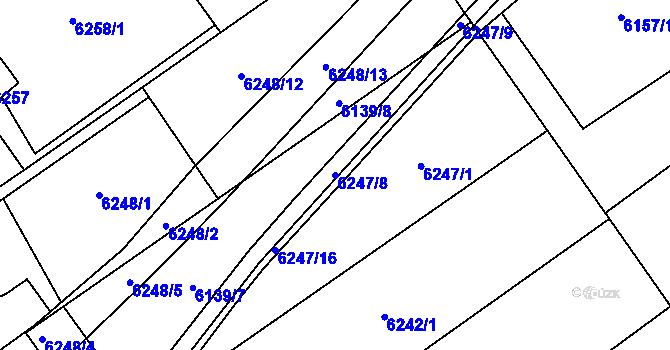 Parcela st. 6247/8 v KÚ Petřvald u Karviné, Katastrální mapa